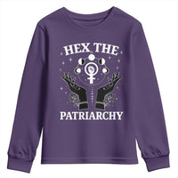 Hex The Patriarchy Youth Sweatshirt Feminist Witch Female Symbol