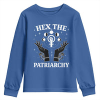 Hex The Patriarchy Youth Sweatshirt Feminist Witch Female Symbol