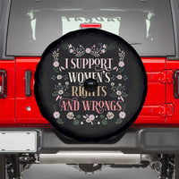 Funny I Support Women's Rights And Wrongs Spare Tire Cover Vintage Floral