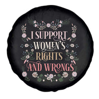 Funny I Support Women's Rights And Wrongs Spare Tire Cover Vintage Floral