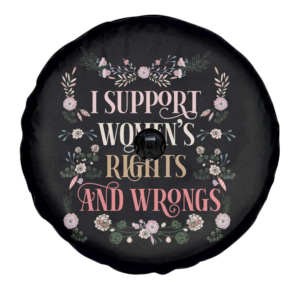 Funny I Support Women's Rights And Wrongs Spare Tire Cover Vintage Floral