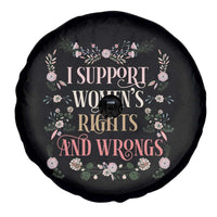 Funny I Support Women's Rights And Wrongs Spare Tire Cover Vintage Floral