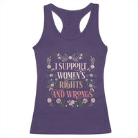 Funny I Support Women's Rights And Wrongs Racerback Tank Top Vintage Floral