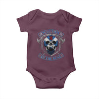 Funny Scottish Viking Baby Onesie Scottish To The Bone Vintage Scottish Lion Rampant Flag Skull