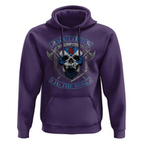 Funny Scottish Viking Hoodie Scottish To The Bone Vintage Scottish Lion Rampant Flag Skull