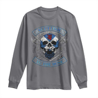 Funny Scottish Viking Long Sleeve Shirt Scottish To The Bone Vintage Scottish Lion Rampant Flag Skull