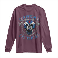 Funny Scottish Viking Long Sleeve Shirt Scottish To The Bone Vintage Scottish Lion Rampant Flag Skull