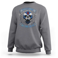 Funny Scottish Viking Sweatshirt Scottish To The Bone Vintage Scottish Lion Rampant Flag Skull
