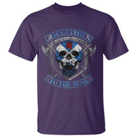 Funny Scottish Viking T Shirt Scottish To The Bone Vintage Scottish Lion Rampant Flag Skull