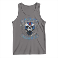 Funny Scottish Viking Tank Top Scottish To The Bone Vintage Scottish Lion Rampant Flag Skull