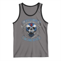 Funny Scottish Viking Tank Top Scottish To The Bone Vintage Scottish Lion Rampant Flag Skull