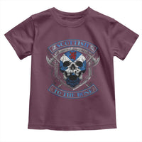 Funny Scottish Viking Toddler T Shirt Scottish To The Bone Vintage Scottish Lion Rampant Flag Skull