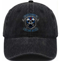 Funny Scottish Viking Washed Cotton Baseball Cap Scottish To The Bone Vintage Scottish Lion Rampant Flag Skull