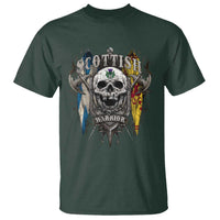 Scottish Warrior T Shirt Vintage Skull Celtic Cross Scottish Lion Rampant Flag