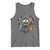 Scottish Warrior Tank Top Vintage Skull Celtic Cross Scottish Lion Rampant Flag