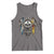 Scottish Warrior Tank Top Vintage Skull Celtic Cross Scottish Lion Rampant Flag