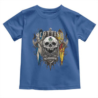 Scottish Warrior Toddler T Shirt Vintage Skull Celtic Cross Scottish Lion Rampant Flag