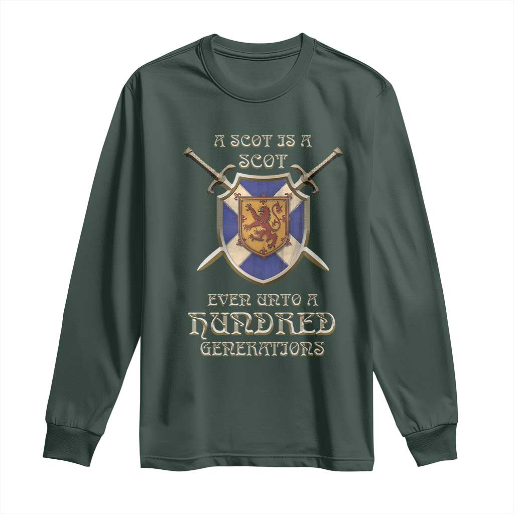 A Scot Is A Scot Even Unto A Hundred Generation Long Sleeve Shirt Scottish Pride