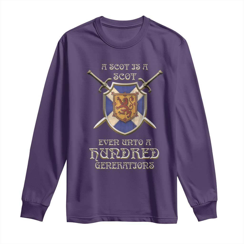 A Scot Is A Scot Even Unto A Hundred Generation Long Sleeve Shirt Scottish Pride