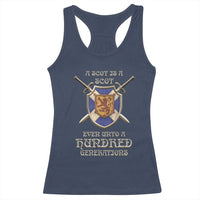 A Scot Is A Scot Even Unto A Hundred Generation Racerback Tank Top Scottish Pride
