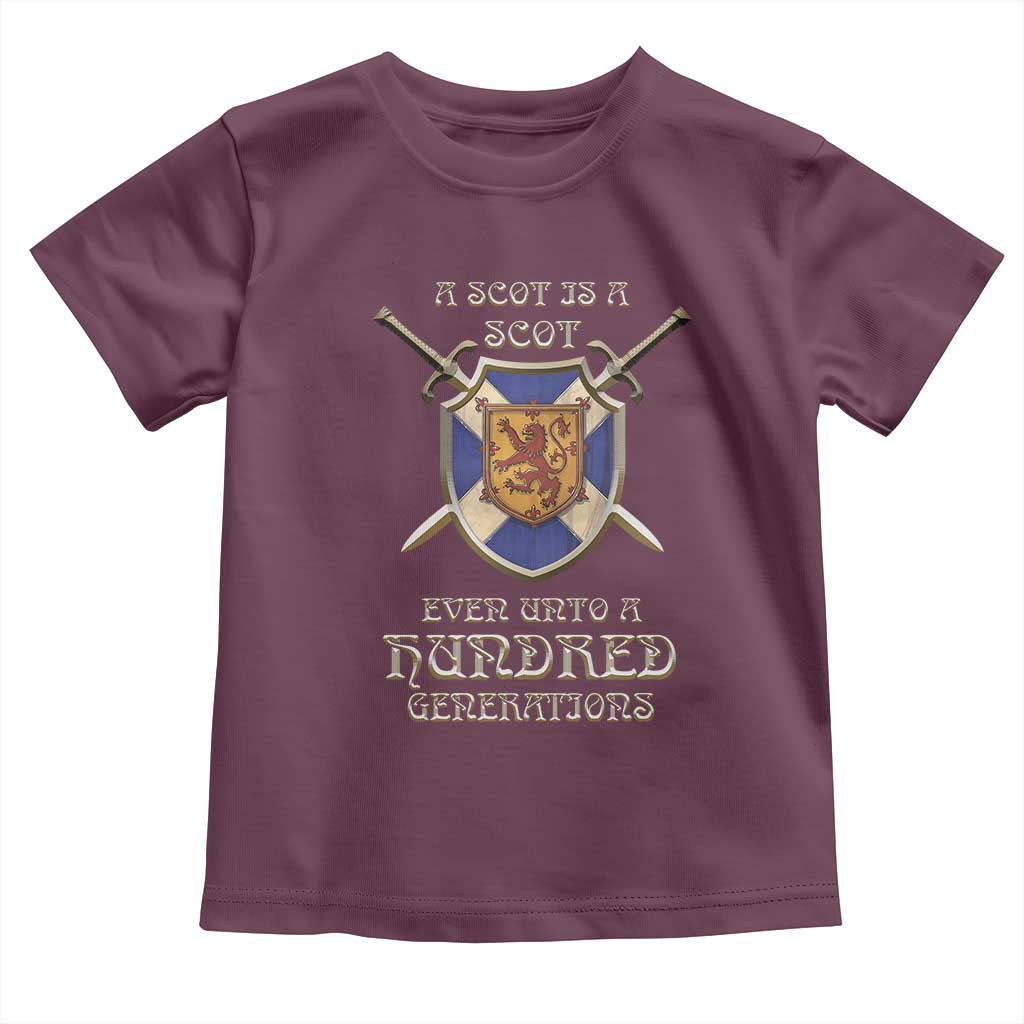 A Scot Is A Scot Even Unto A Hundred Generation Toddler T Shirt Scottish Pride