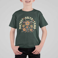 Funny Foxtrot Delta Tango T Shirt For Kid Vintage Floral Retro Groovy