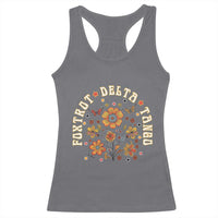Funny Foxtrot Delta Tango Racerback Tank Top Vintage Floral Retro Groovy
