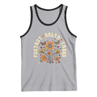Funny Foxtrot Delta Tango Tank Top Vintage Floral Retro Groovy