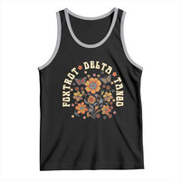 Funny Foxtrot Delta Tango Tank Top Vintage Floral Retro Groovy