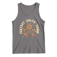 Funny Foxtrot Delta Tango Tank Top Vintage Floral Retro Groovy