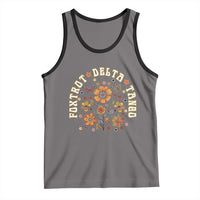 Funny Foxtrot Delta Tango Tank Top Vintage Floral Retro Groovy