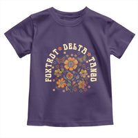 Funny Foxtrot Delta Tango Toddler T Shirt Vintage Floral Retro Groovy