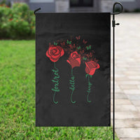 Funny Foxtrot Delta Tango Garden Flag Vintage Rose Flowers Butterfly - Wonder Print Shop