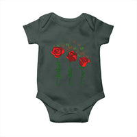 Funny Foxtrot Delta Tango Baby Onesie Vintage Rose Flowers Butterfly