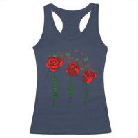 Funny Foxtrot Delta Tango Racerback Tank Top Vintage Rose Flowers Butterfly