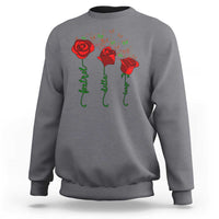 Funny Foxtrot Delta Tango Sweatshirt Vintage Rose Flowers Butterfly