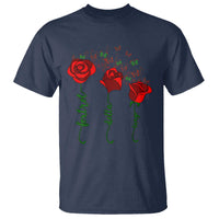 Funny Foxtrot Delta Tango T Shirt Vintage Rose Flowers Butterfly