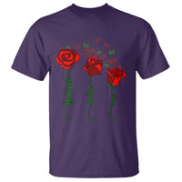 Funny Foxtrot Delta Tango T Shirt Vintage Rose Flowers Butterfly