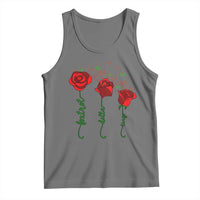 Funny Foxtrot Delta Tango Tank Top Vintage Rose Flowers Butterfly