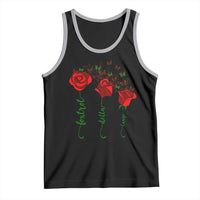 Funny Foxtrot Delta Tango Tank Top Vintage Rose Flowers Butterfly