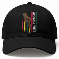 Dope Black Dad Baseball Cap Vintage American Flag Fist Bump