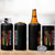 Dope Black Dad 4 in 1 Can Cooler Tumbler Vintage American Flag Fist Bump