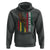 Dope Black Dad Hoodie Vintage American Flag Fist Bump