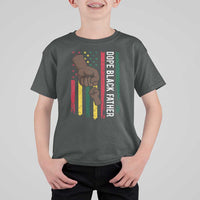 Dope Black Dad T Shirt For Kid Vintage American Flag Fist Bump