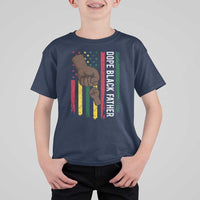 Dope Black Dad T Shirt For Kid Vintage American Flag Fist Bump