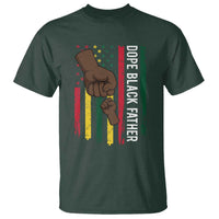 Dope Black Dad T Shirt Vintage American Flag Fist Bump