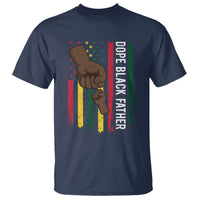 Dope Black Dad T Shirt Vintage American Flag Fist Bump