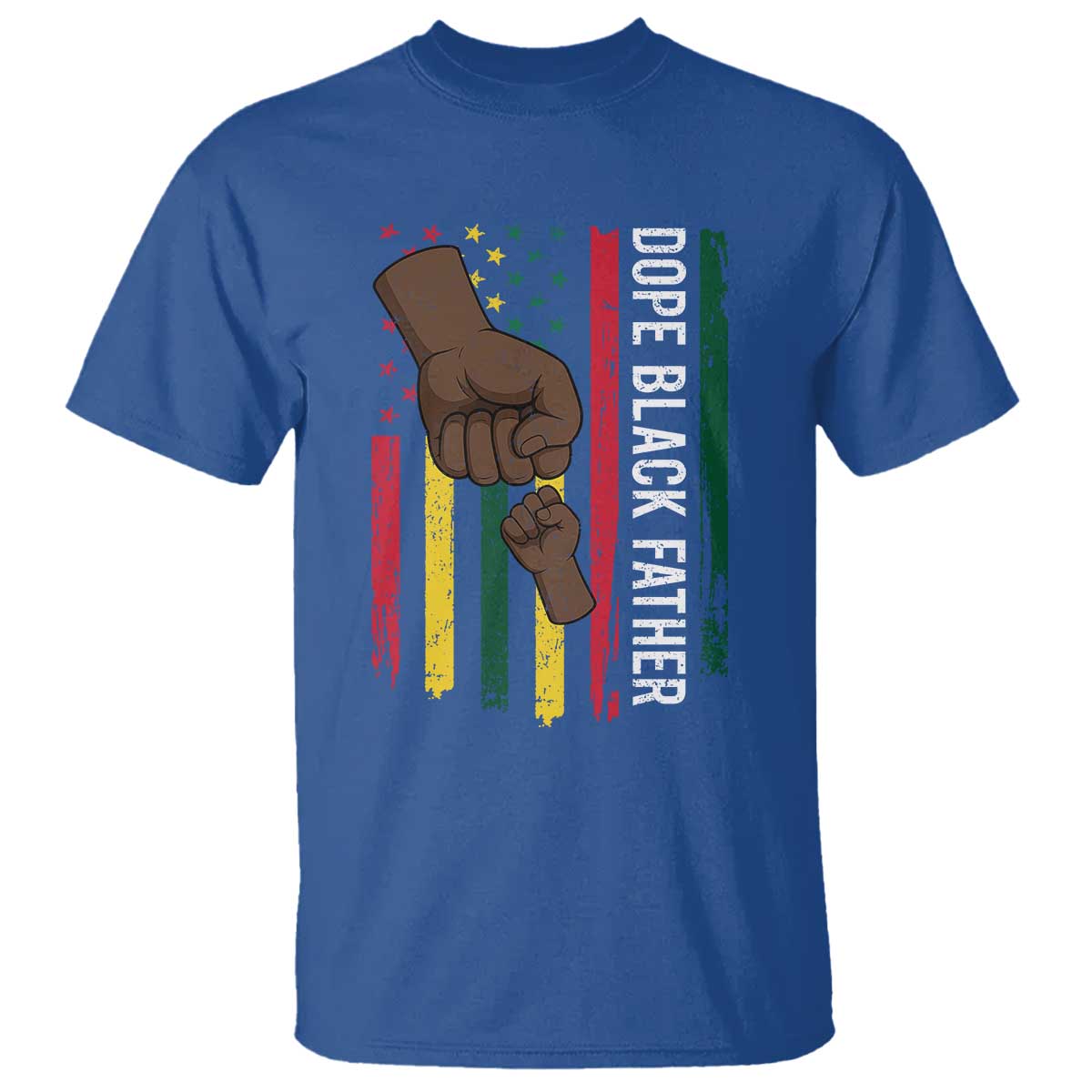 Dope Black Dad T Shirt Vintage American Flag Fist Bump