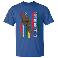 Dope Black Dad T Shirt Vintage American Flag Fist Bump