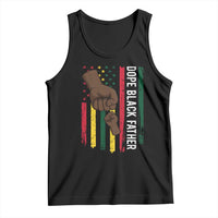 Dope Black Dad Tank Top Vintage American Flag Fist Bump